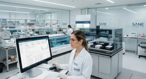 Laboratorio clínico con analizadores automatizados